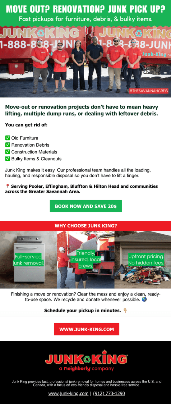 Junk King Email Campaign